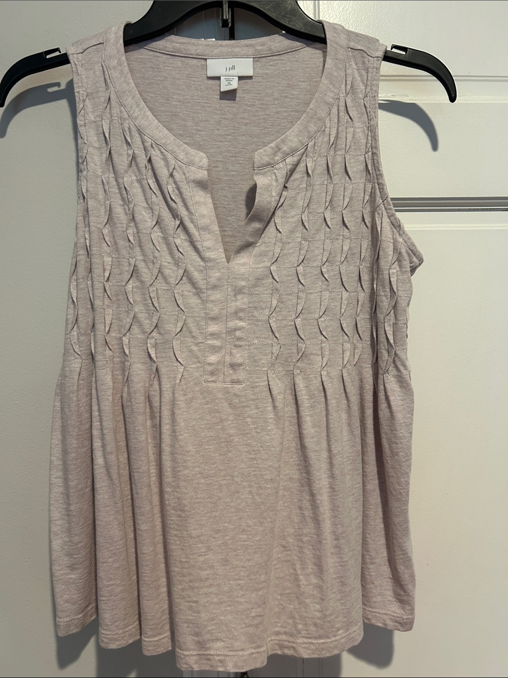 J. Jill Sleeveless Pleated Tunic Top - Light Lilac